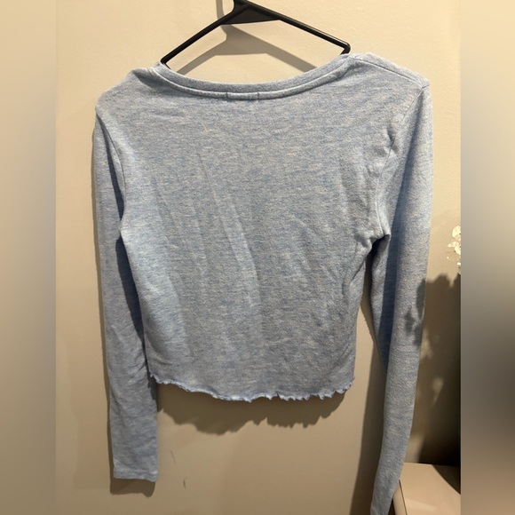 Stradivarius Soft Blue Knit Top - Picture 3 of 3